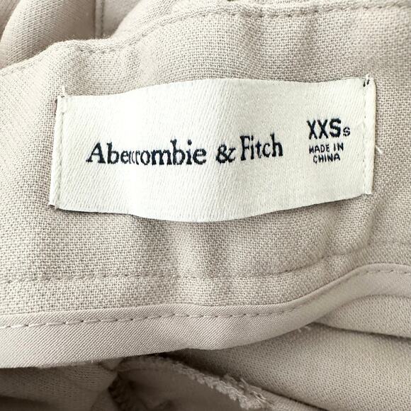 Abercrombie & Fitch Sloane Tailored Wide Leg Pants Trousers |Light Taupe| SZ XXS - Picture 8 of 10